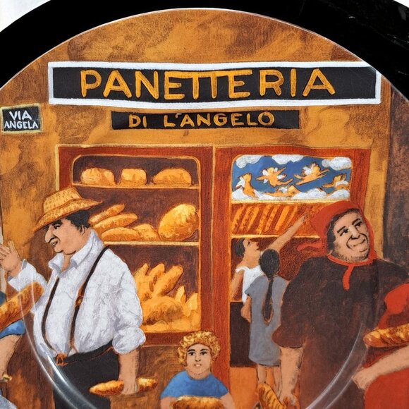 Guy Buffet Tuscan Storefronts Panetteria Porcelain Dinner Plate Made in Germany - Picture 5 of 9